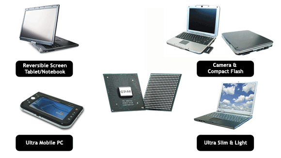 VIA C7®-M Mobile Processor Applications